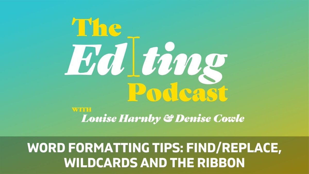 On The Editing Podcast: In this episode, we have some Word formatting tips that will help save you time! bit.ly/476a9C3