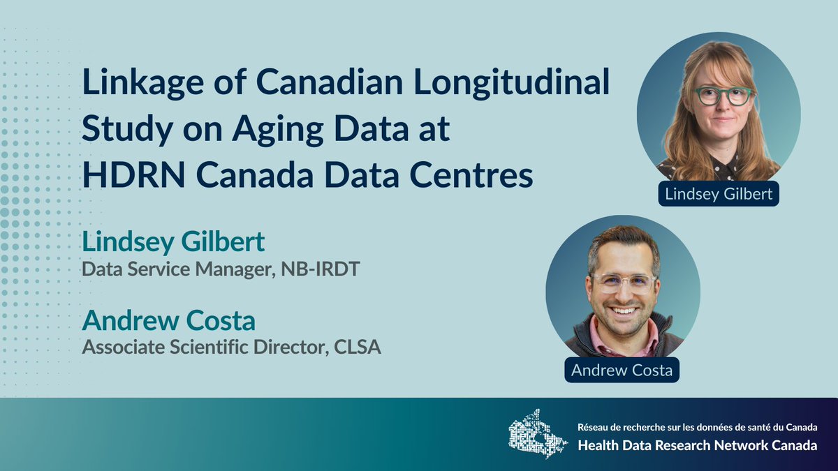HDRN Canada - RRDS Canada (@hdrn_rrds) on Twitter photo Interested in the intersections between #aging & #HealthCare use? Learn about our collaborative initiative to link <a href="/clsa_elcv/">Canadian Longitudinal Study on Aging (CLSA)</a> #data w. #AdminData from #HDRNCanada data centres in this webinar feat. Lindsey Gilbert/ <a href="/NBIRDT_UNB/">NB-IRDT</a> & <a href="/Andrew_P_Costa/">Andrew Costa</a>! ➡️ bit.ly/DSMar2024 Interested in the intersections between #aging & #HealthCare use? Learn about our collaborative initiative to link <a href="/clsa_elcv/">Canadian Longitudinal Study on Aging (CLSA)</a> #data w. #AdminData from #HDRNCanada data centres in this webinar feat. Lindsey Gilbert/ <a href="/NBIRDT_UNB/">NB-IRDT</a> & <a href="/Andrew_P_Costa/">Andrew Costa</a>! ➡️ bit.ly/DSMar2024