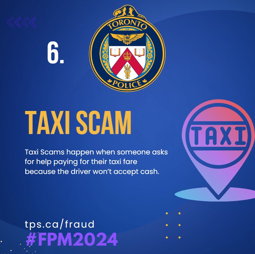 Don't fall for this! Be aware and alert when it comes to taxi scams. Do not make payments for people you do not know. Most point-of-sale devices are wireless. Make sure YOU insert and remove your debit or credit card when using the machine. #DontGetScammed #FPM2024 #TaxiScam