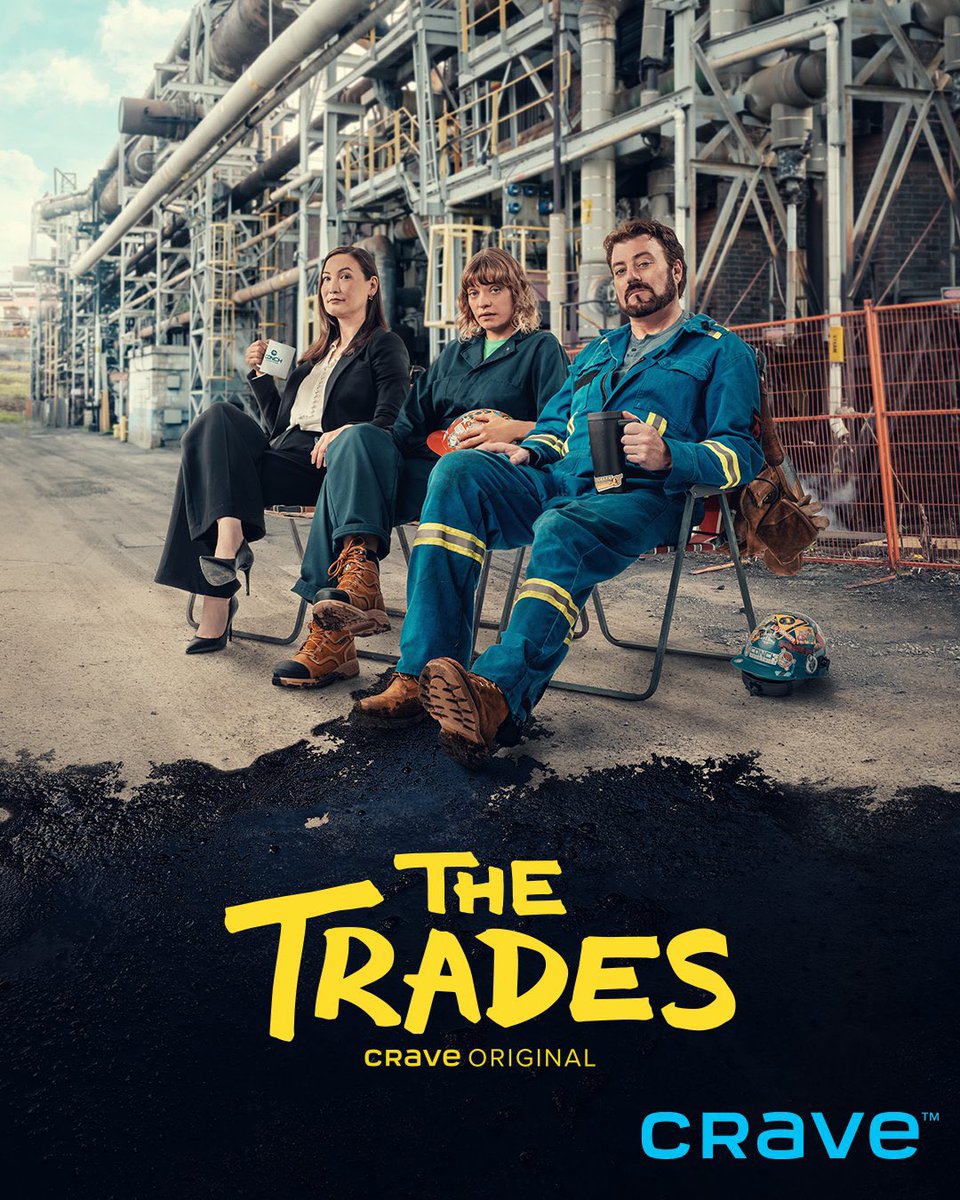 TODAY! And every Friday for the next 4 weeks, catch THE TRADES on @CraveCanada 🎥🛠️🙌 I had an absolute blast last summer directing all 8 episodes of S1 in Dartmouth & Windsor NS, and my hometown Hamilton ON 🇨🇦 bringing this hilarious workplace comedy to greasy life. #TheTrades