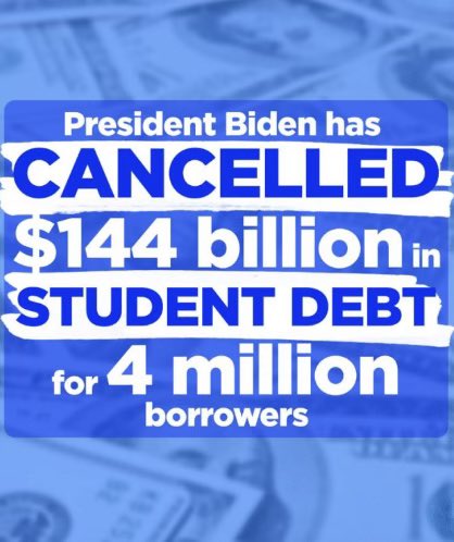 I applaud @POTUS and his historic action to provide student debt cancellation to millions of Americans. I support the effort to  hold colleges and universities accountable for pushing borrowers into deeper and more unaffordable debt. To learn more visit: StudentAid.gov