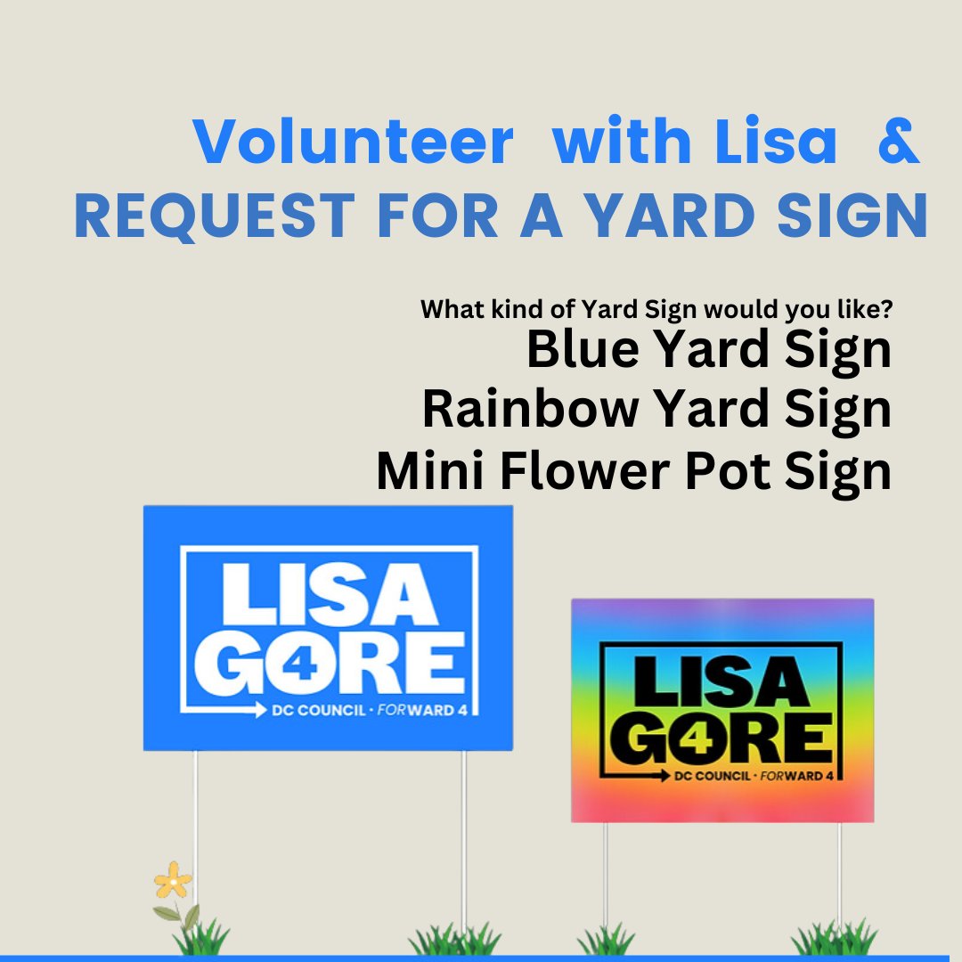 GoreforDC's tweet photo. Volunteer with us and show your support by requesting a yard sign!
Help us spread the word and make a difference in Ward 4.
Sign up today!
#VolunteerWithUs #Ward4Forward #Ward4Forward #CommunityFirst #Gorefordc #LisaGoreforWard4 #yardsign https://t.co/DQOYKl1Gez