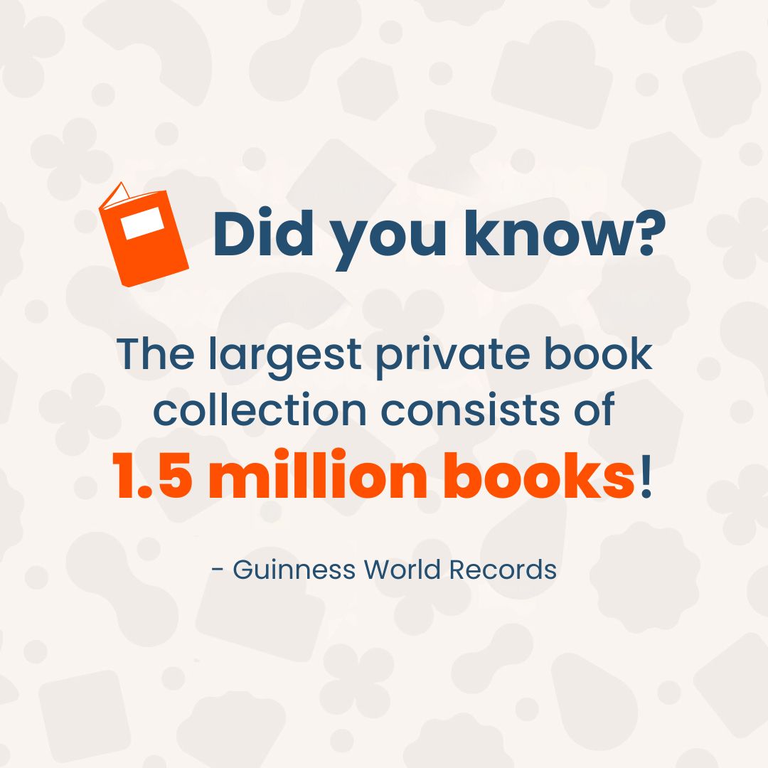 📚 #NationalReadingMonth fun fact! Can you believe the world’s largest personal book collection includes more than 1 million books? Help jumpstart a striving young reader’s at-home library by sharing #NewWorldsReading today!