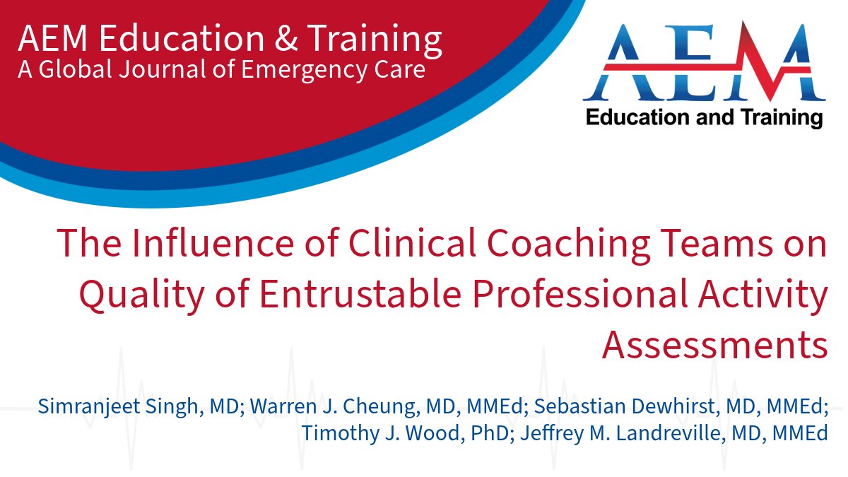 Coaching is an important component of workplace-based assessment in competency-based #MedEd. This study determines the influence of longitudinal coaching relationships on the quality of entrustable professional activity assessments. Read now: ow.ly/vqi050QG97y