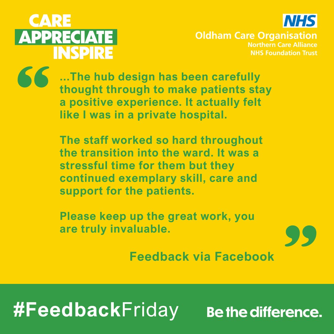 🏥 It's wonderful to read positive #PatientExperiences coming from our hub at the newly opened Hulton building! We are so proud of our colleagues who have continued to deliver high-quality care throughout the move. 🙌 Your efforts have not gone unnoticed. #FeedbackFriday