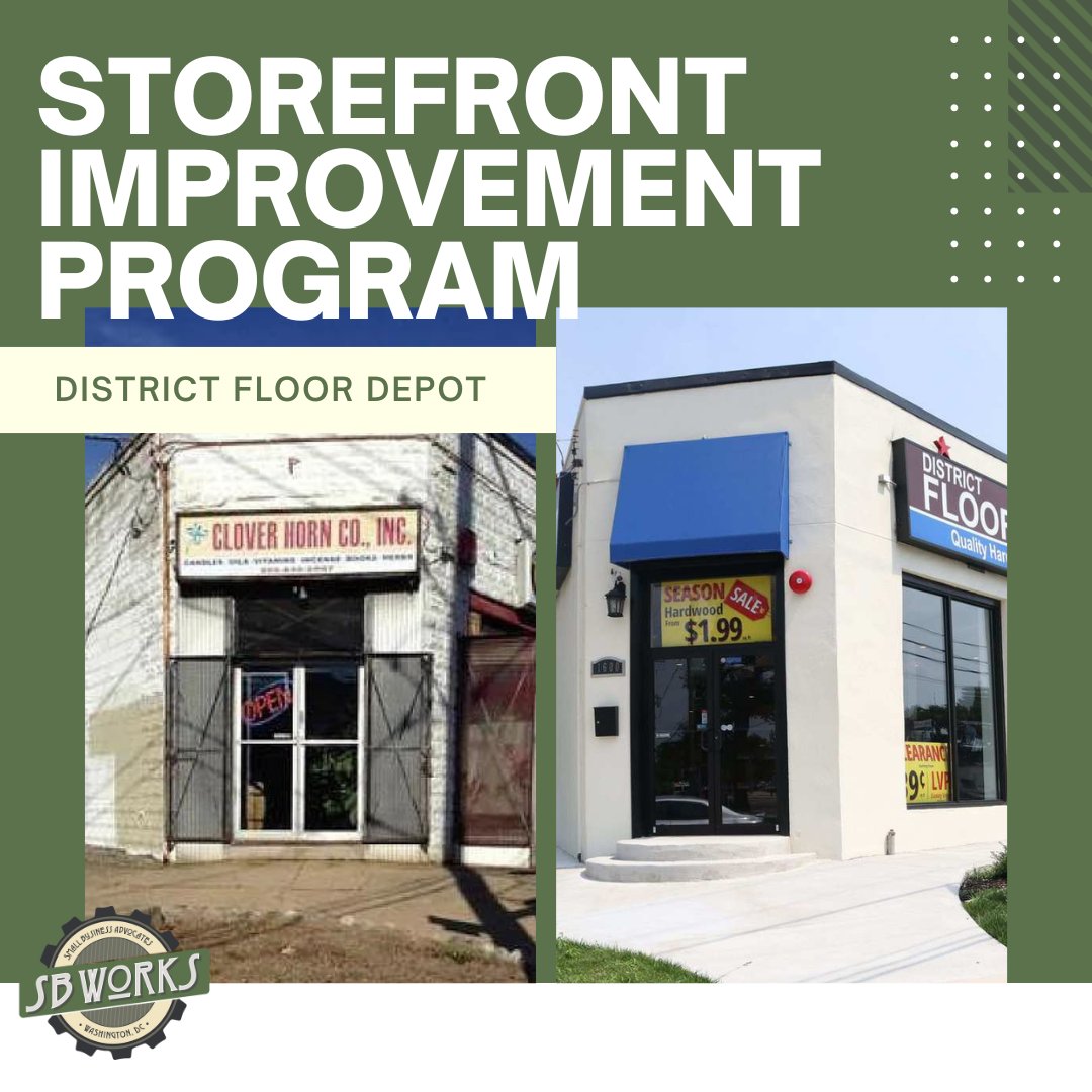 Are you a small business with a storefront that needs a face-lift? As about our Storefront Improvement Program.

Storefronts are Still Important: sbworksdc.org/news-and-event…

#SBWorks #SmallBusiness #WashingtonDC #Storefront #Facade