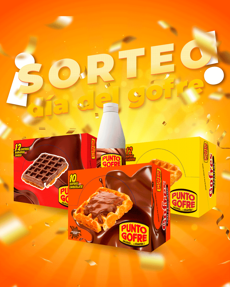 Queridos... es el Día del Gofre 🥳y os traigo este ¡¡SORTEAZO!! en honor al día más delicioso del año.

¿Qué hacer?

✅Síguenos
✅Haz RT
✅Etiqueta a dos amigos para celebrarlo y dinos por qué los eliges

¡Y eso es todo! Anunciaremos al ganador el 2 de abril.
