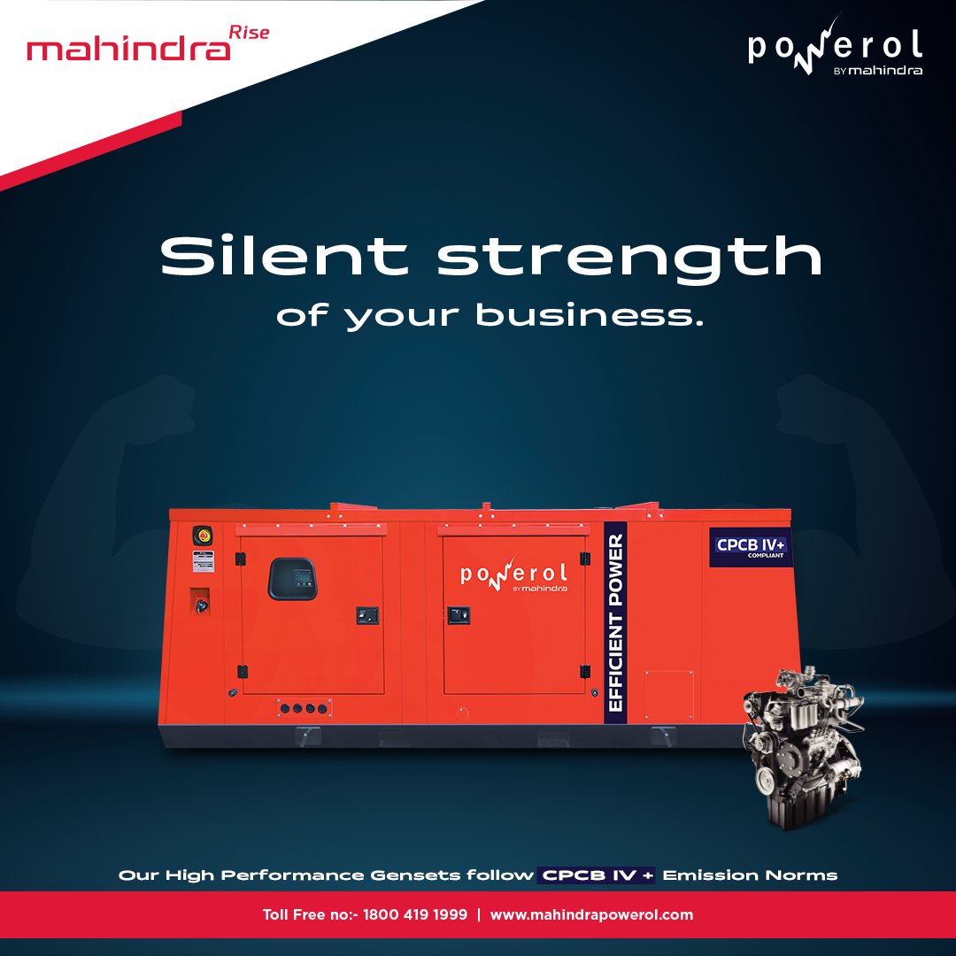Work hard in silence with Mahindra Powerol. Our generators operate quietly, letting you enjoy uninterrupted power in peace.​

​ #Powerol #UninterruptedPower #generators #silent