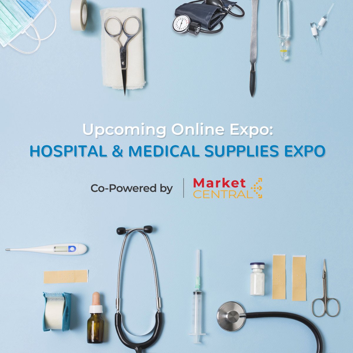 SMB_XL's tweet photo. The stage is set! After the grand success of the Machine Tools Expo Online, MarketCentral is ready to shine the spotlight on the Hospital and Medical Supplies industry! 

#hospital #medicalsupplies #surgicaltools #medkit #medsupply  #onlineexpo #HMExpo #MarketCentral https://t.co/Fu0s8MfC3P
