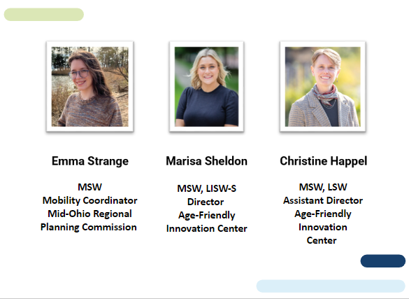 AgeFriendlyOH's tweet photo. Join us at #OnAging2024 next week for our presentation "Making Mobility #AgeFriendly: Taking Regional Planning to the Community" https://t.co/UkAnIv1xo9