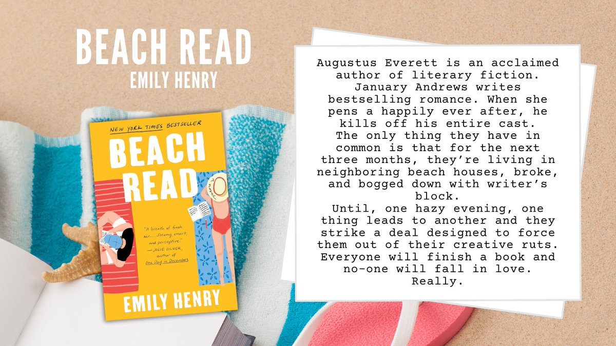 This week's #FictionFriday is "Beach Read" by Emily Henry! #BookRecommendation   

Request through OMNI:ocul-uwo.primo.exlibrisgroup.com/permalink/01OC…
