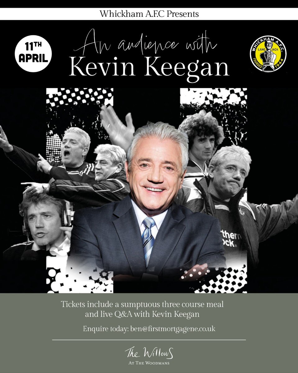 We are delighted to bring the legend that is Kevin Keegan back to the North East for a private event on 11th April and a chance to meet the great man. DM us for ticket details