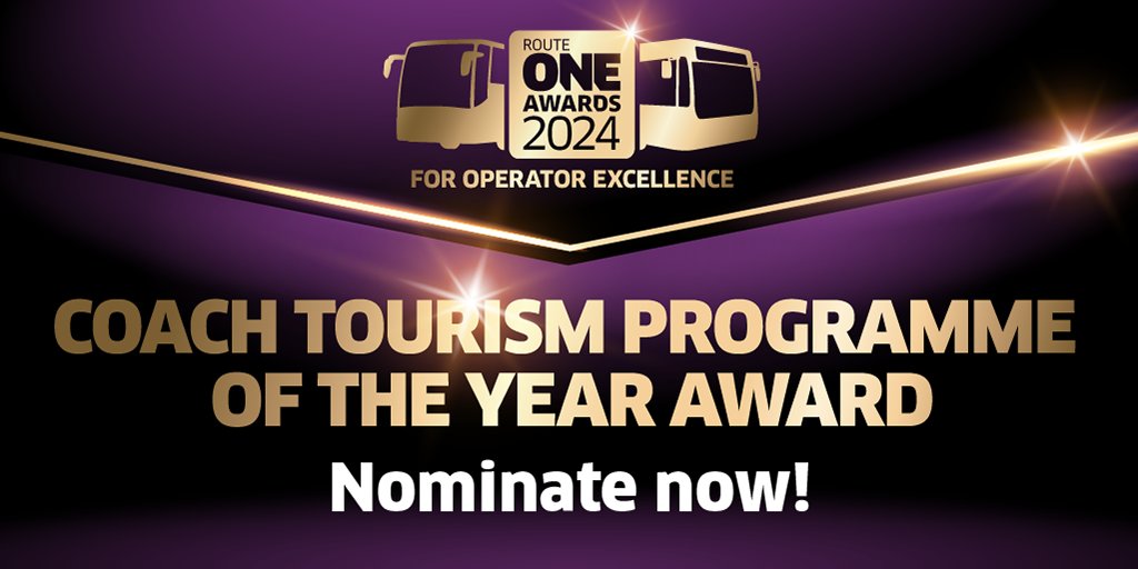 🌟✨ Do you know an operator with an award-worthy coach tourism programme? Nominate them for the Coach Tourism Programme of the Year Award by 29 March for a chance to win a £500 media spend with routeone Magazine🚌 🏆 Nominate now at bit.ly/3PxRyYr #routeoneAwards