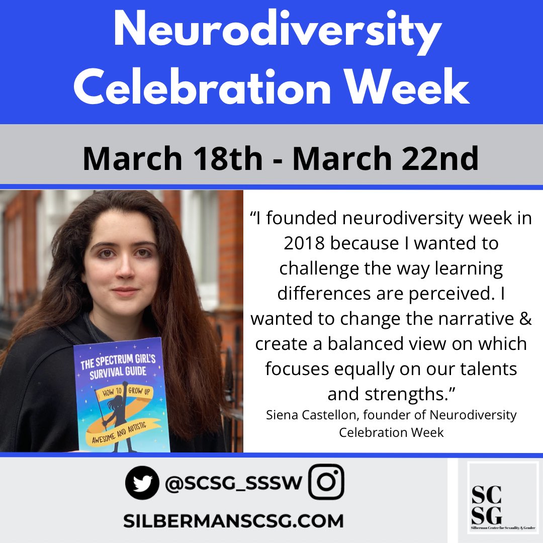 Happy final day of Neurodiversity Celebration Week featuring the founder, Siena Castellon!
#nuerodiversitycelebrationweek 
@SienaCastellon