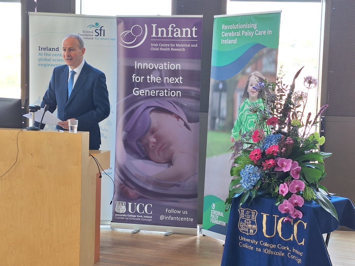 Delighted to be in @UCC to launch the €11.6m ELEVATE strategic partnership programme. This groundbreaking initiative & landmark investment holds the promise of transforming lives & reshaping the landscape of Cerebral Palsy research & care in Ireland. @scienceirel @yourcpf