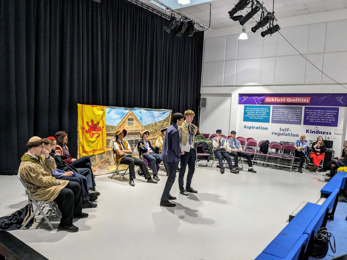 Year 11 analysed, acted and engaged with an incredible Macbeth Workshop today. We had sound, fury and a tale told by all! #uckfieldcollege #lovelearningforlife
