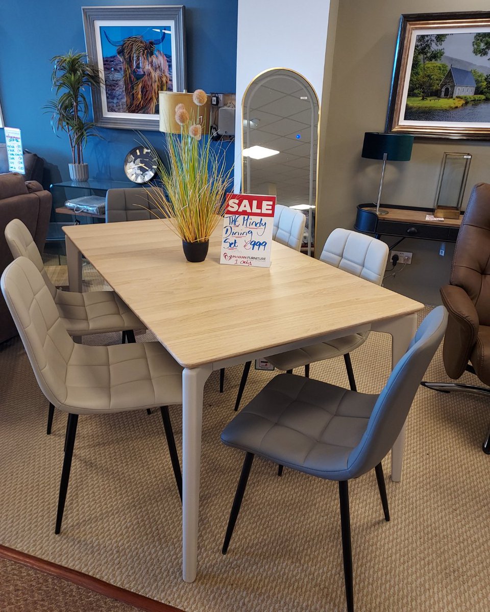 😍Lots of great value available @ McVann Furniture this weekend across our dining table sets.

Here are just a sample of the great bundle offers available.

Call into us on the Killala Rd, Ballina or 📞Tel 096 77908 to find out more.

#shoplocal #dining #diningtables #offers