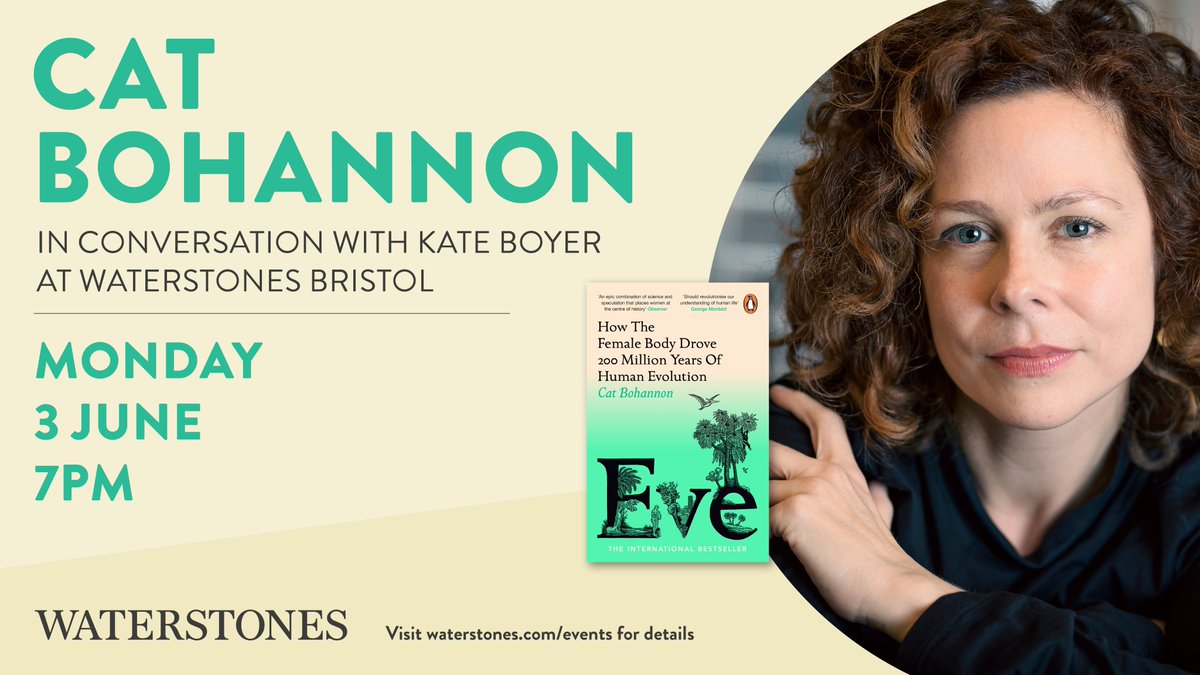 How did wet nurses drive civilization? Is sexism useful for evolution? Are our bodies at war with our babies? Join @catbohannon at @Waterstones262 for a smart and funny scientific deep-dive into the power of a woman's body, details here: bit.ly/493VuqJ