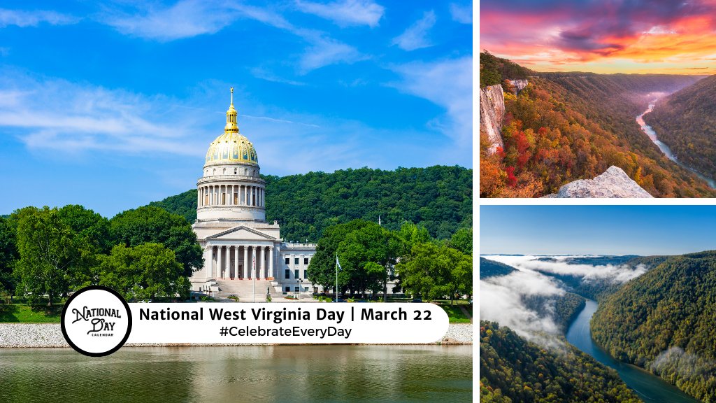 National West Virginia Day on March 22nd recognizes the last state to be created from one of the original thirteen colonies!
nationaldaycalendar.com/national-day/n…
#CelebrateEveryDay #WestVirginiaDay #WestVirginia