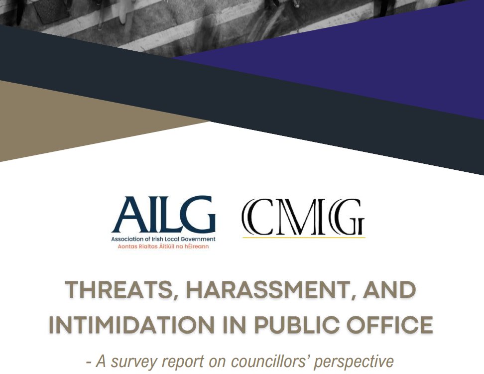 Our recent AILG survey revealed alarming statistics about the abuse, threats, & intimidation faced by #councillors in Ireland. Receiving abuse should never be accepted as 'part of the job' for public representatives. Link to the full report ⬇️ bit.ly/3Tgywqs