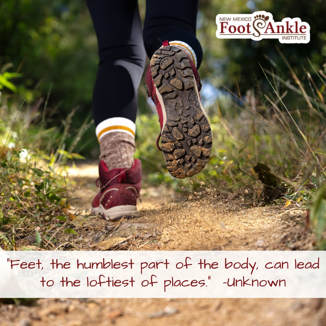 Take good care of your feet so they can lead you wherever you want to go!
.
.
.
#podiatristinAlbuquerque #bestpodiatrists #footdoctor #footandankle #Friday #friyay #weekend #inspirationalquotes #inspo #podiatrist #podiatryclinic #wellness #NewMexicoFootAndAnkleInstitute