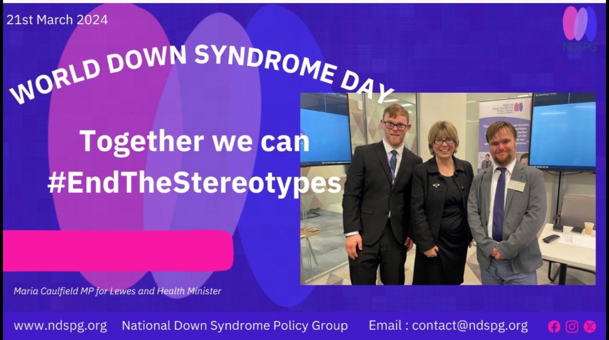 How rewarding it has been to work with Minister @mariacaulfield on assuring that the #DownSyndromeAct reflects the real needs of people with Down Syndrome. The @NDSPolicyGroup and its Advisory Group (that I chair) look forward to continuing our work with government, for all.