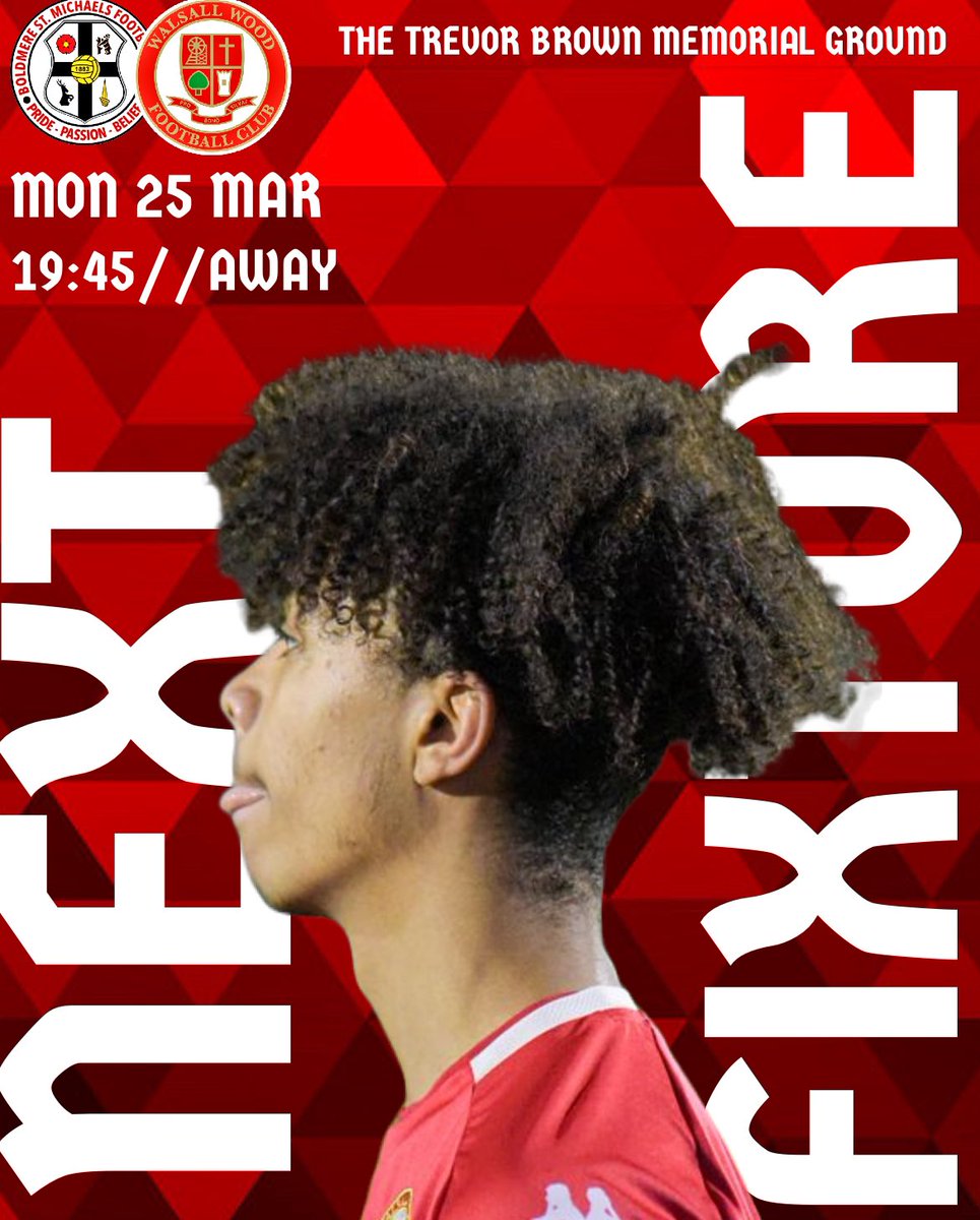 Walsallwood18s's tweet photo. 🔴⚪️ Next Up ⚪️🔴

We make the short journey down the Chester road to take on high flying @Boldmere_U18s .

Come and show some support https://t.co/CciSqWN15u