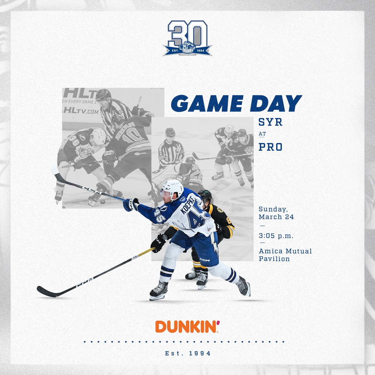 SyracuseCrunch's tweet photo. GAME DAY!
Our busy weekend concludes in Providence.
๐บ: https://t.co/nY4eOGpPnI
๐ป: @ESPNSyracuse
#PROvsSYR https://t.co/RZTiloVf2x