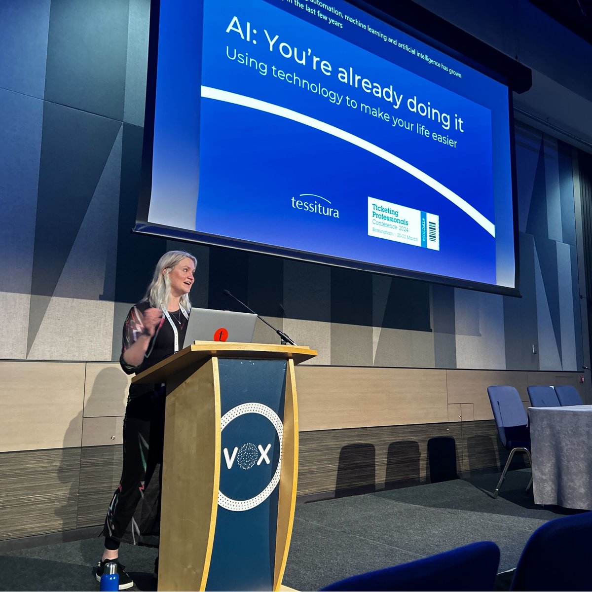 Photos from two fantastic sessions at <a href="/ticketingprofs/">Ticketing Professionals Conference</a> featuring our very own Rachael Easton and Ellie Griffiths. 📷 Go, Team <a href="/tessnetwork/">Tessitura</a>! #TPC2024