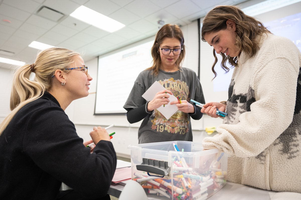 NDSU's chapter of Letters of Love crafts handmade cards with heartfelt messages for kids in local hospitals. 💌 Club president Ava Krekelberg was involved in her high school's chapter, which inspired her to start one on campus with the help of Samantha Tate, VP. Read more: