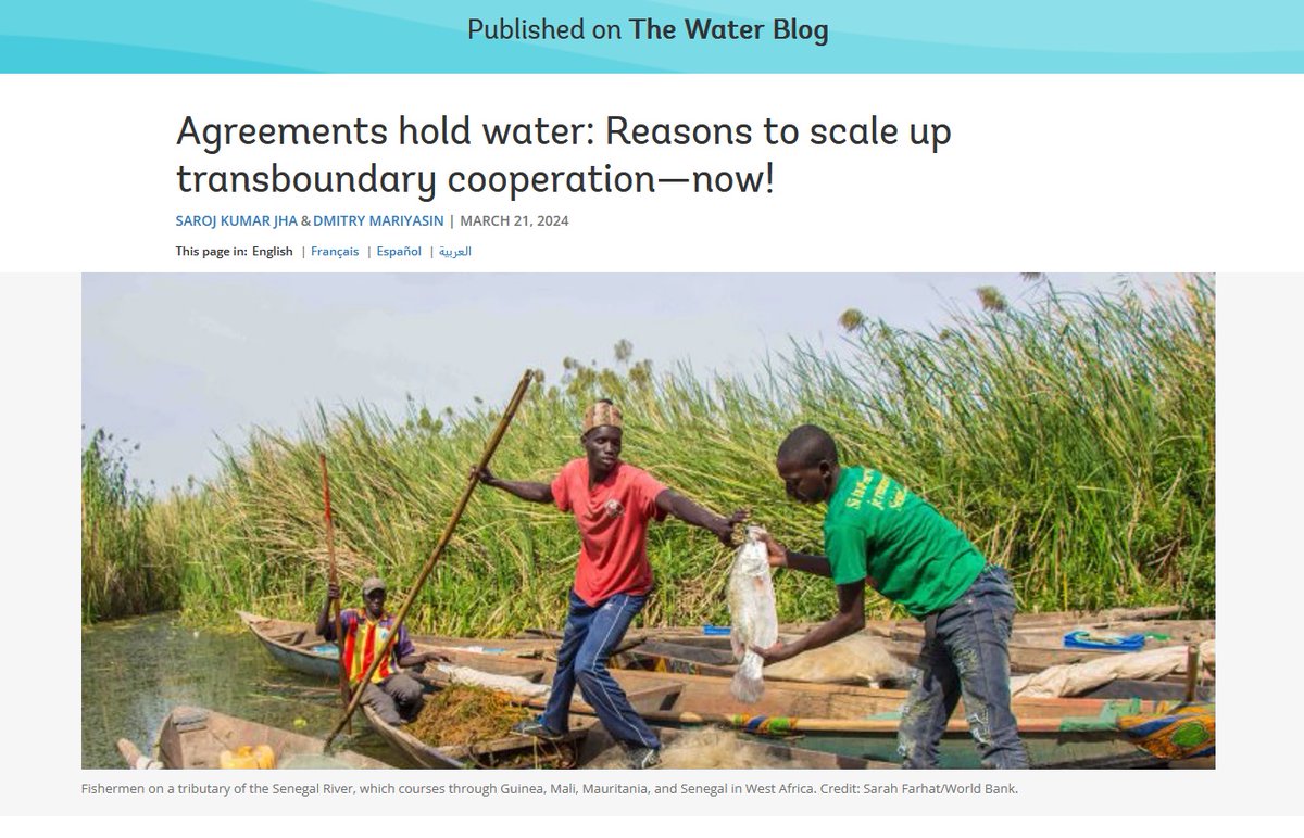 🌍@UNECE's & @WorldBank's efforts in the Senegalo-Mauritanian Aquifer Basin pave the way for transboundary aquifers globally. Cooperation in water extends to broader development, fostering shared visions & joint investments. 💡@SarojJha001 & @DMariyasin: blogs.worldbank.org/en/water/agree…