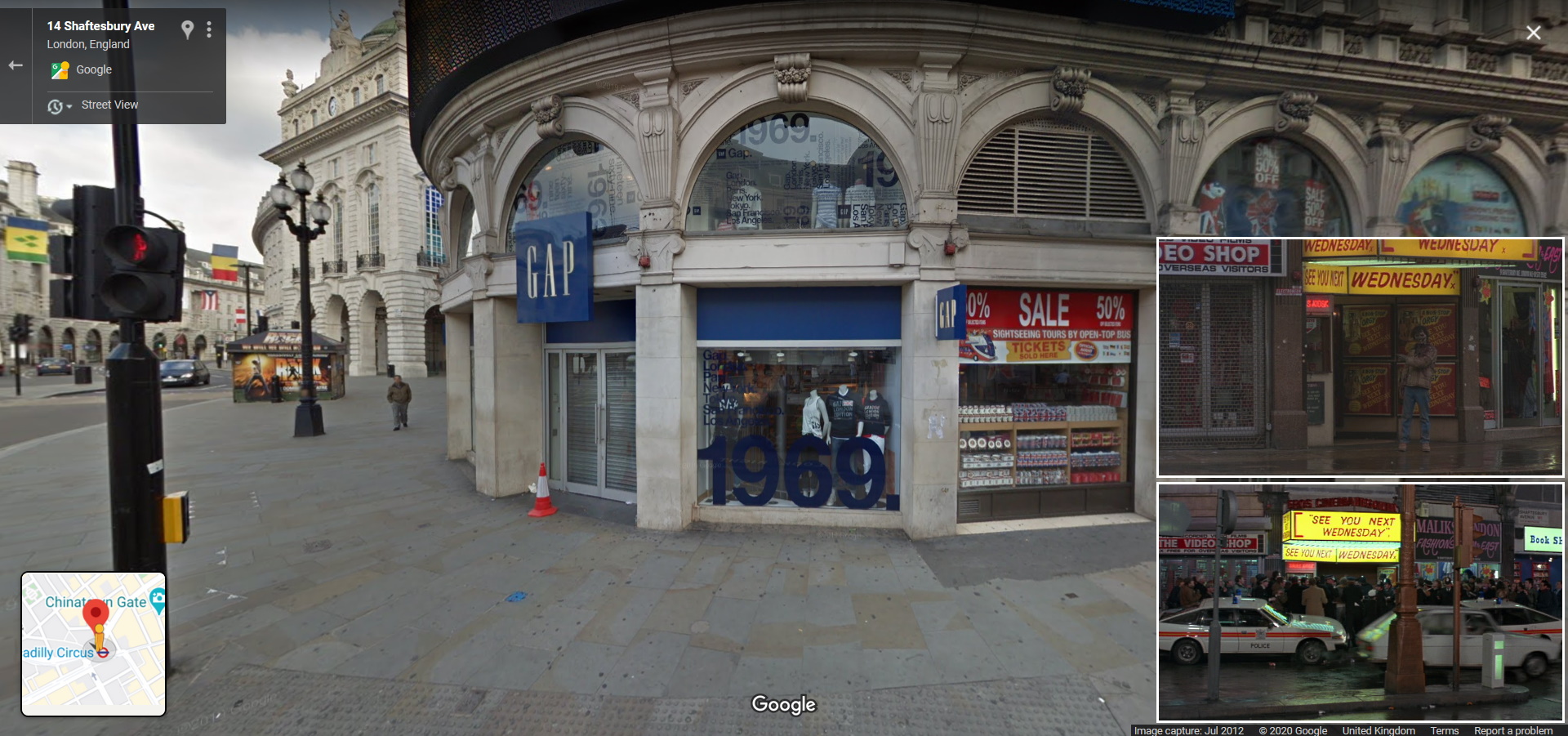 FilmPhonic على X: London FilmLocations: 7 Shaftesbury Avenue, Piccadilly  W1- Most recently a Gap store but in 1981s An American Werewolf in London  was the Eros cinema, where David (David Naughton) meets