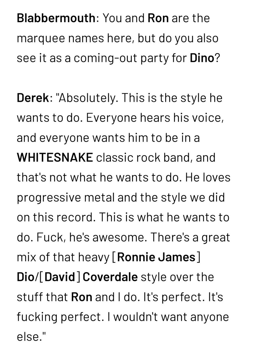 Derek Sherinian on Dino Jelusick @wgdestroy @insideouteu @Dino_Official 👏👏