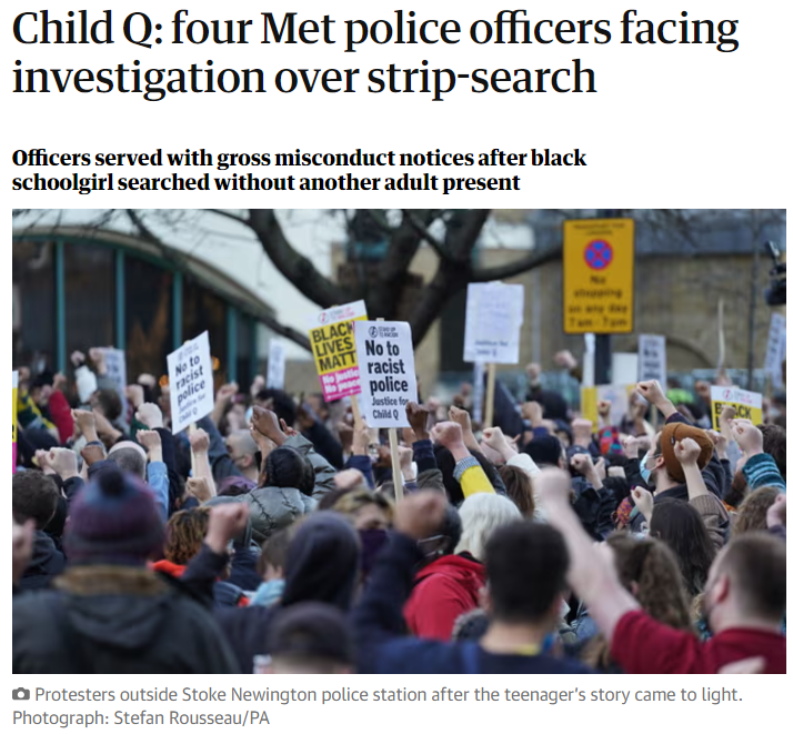 In 2020 a 15-year-old Black girl was stripped and forced to comply with a cavity search because police officers suspected she had weed on her. She didn’t. Contrary to what Kemi Badenoch may say, white privilege is not 'outmoded' it is the fact that Child Q is punished for being…