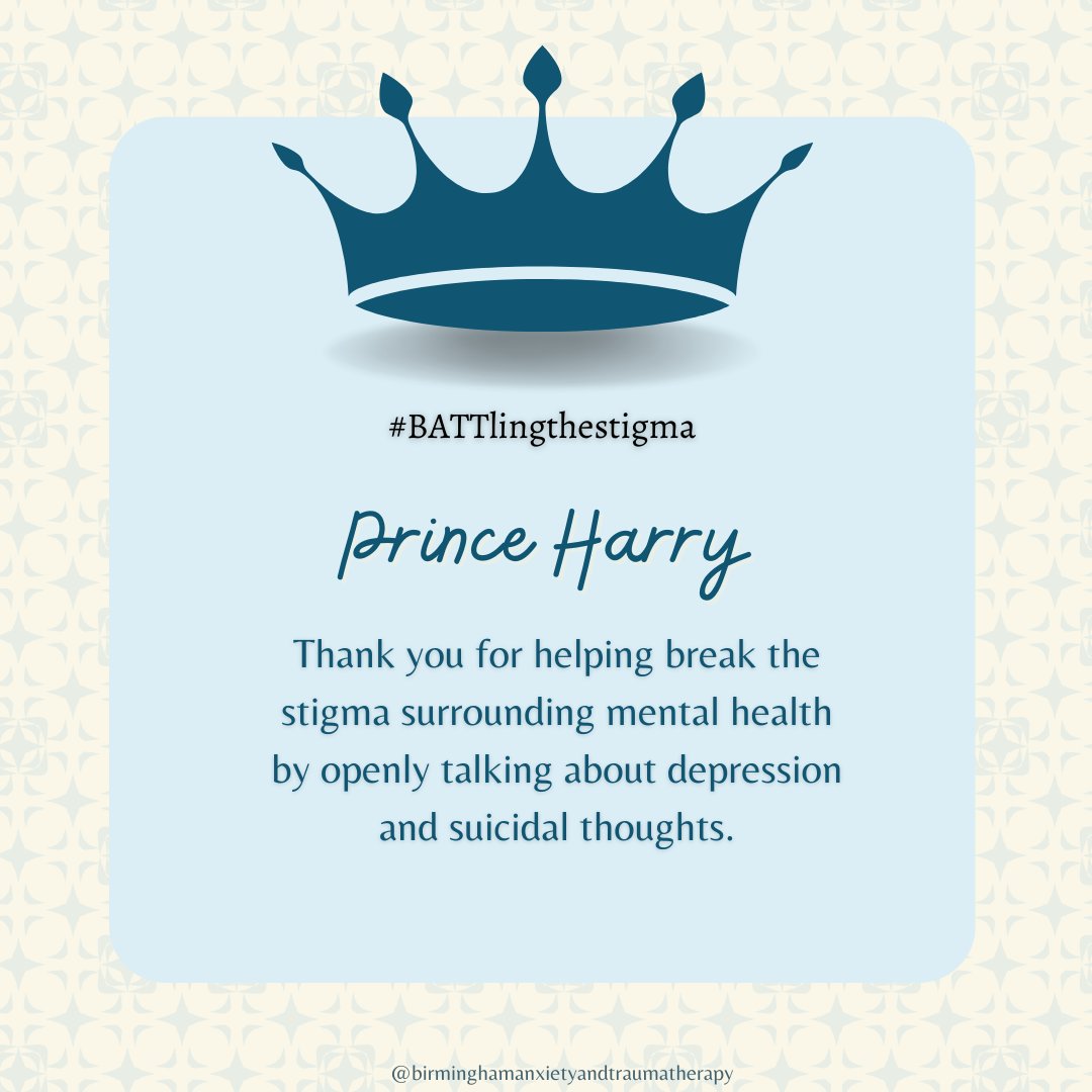 Thank you Prince Harry for being open about your journey with depression and suicidal thoughts to help break the stigma surrounding mental health. Call us at (205) 807-5372 to schedule an appointment. If you want to learn more, click the link in our bio!