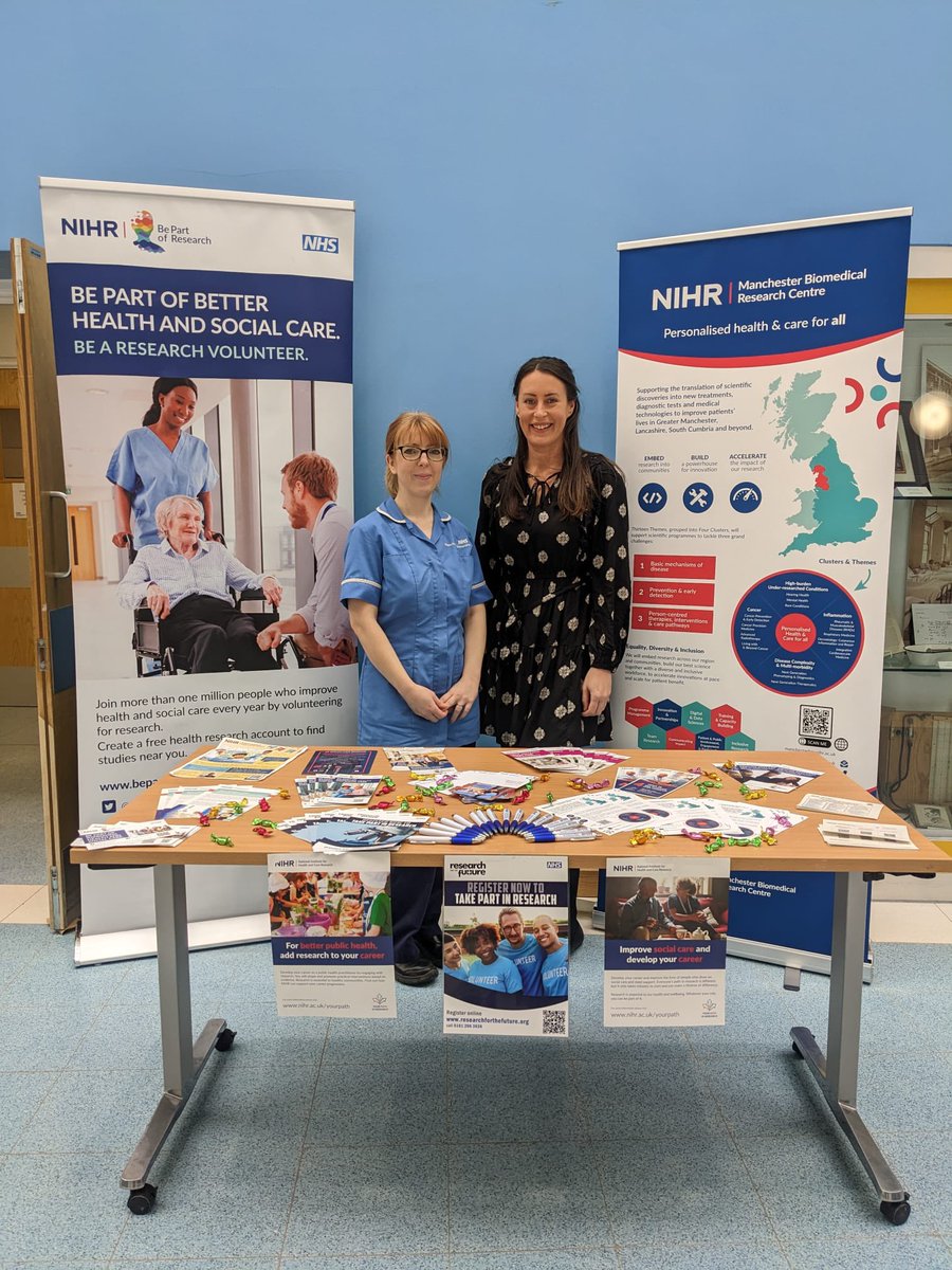 It’s been great attending the MFT NMAHP Conference today to promote the opportunities available to the NMAHP workforce  #NMAHPMFT24 @ManchesterBRC @NIHRCRN_gman