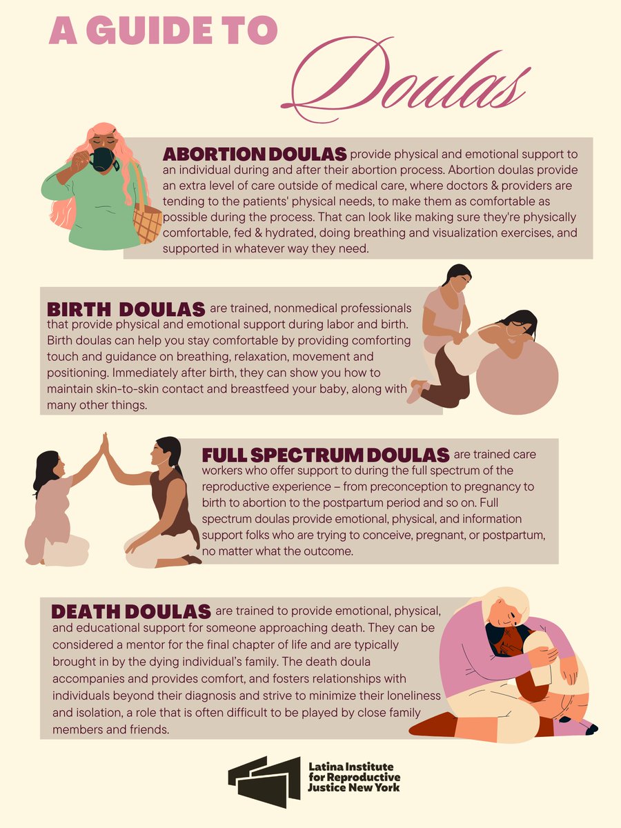 Today marks the first day of #WorldDoulaWeek! #DYK that there are many different types of doulas that can support you during various stages in your life? Here’s a helpful guide on the different types of doulas that exist 👇