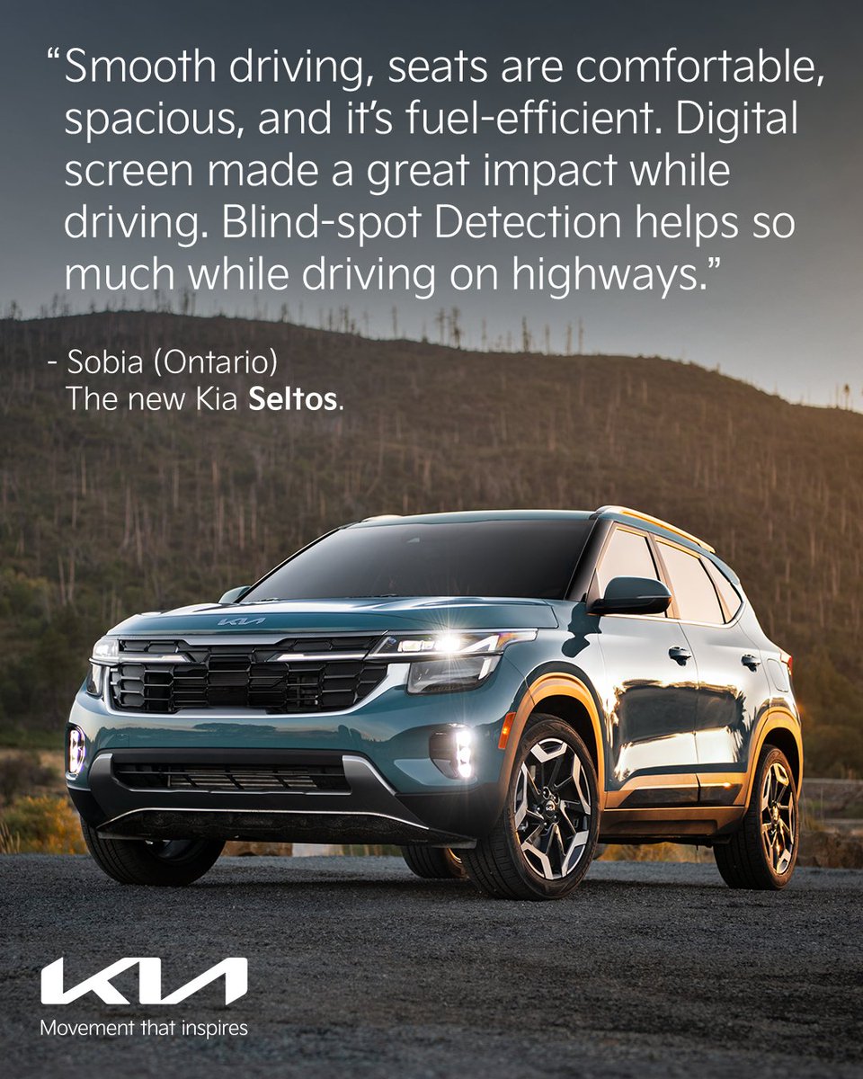 The new Kia Seltos is refreshed, refined, and ready for the roads. Loaded with safety features like Blind-Spot Collision-Avoidance Assist and available dual 10.25' TFT Displays that show you essential driving information. Visit brnw.ch/21wI7G0 to learn more.