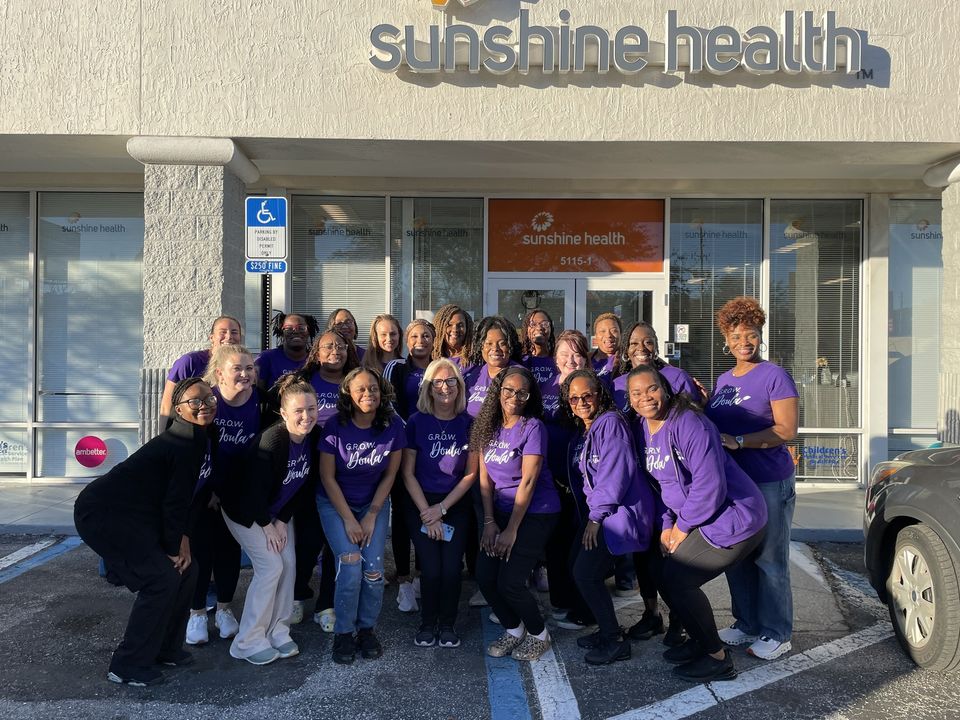 SunHealthFL's tweet photo. We are thrilled to spotlight G.R.O.W. Doula in honor of Doula Appreciation Week. @FLHealthyStart G.R.O.W. Doula program trains women within shared communities to support one another throughout pregnancy. We have over 245 doulas in our partnership program. https://t.co/8YwCacCLlm https://t.co/edyGBtI9Cx