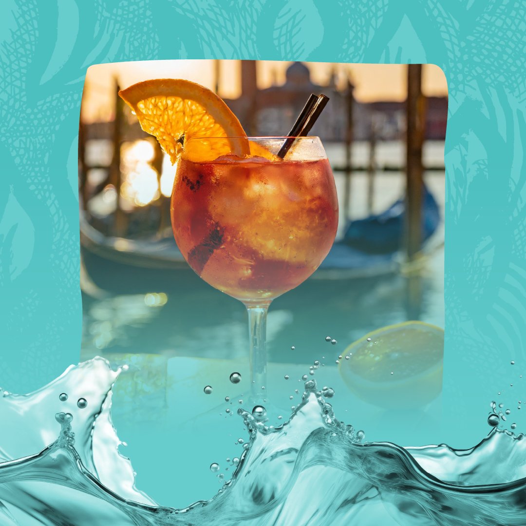 The Venetian Spritz: A refreshing concoction of Aperol, prosecco 🥂, and soda water 💧, served over ice 🧊 with a slice of orange. 🍊 Pair with: The Gondoliers Find a venue at: illyria.co.uk/shows 🎭