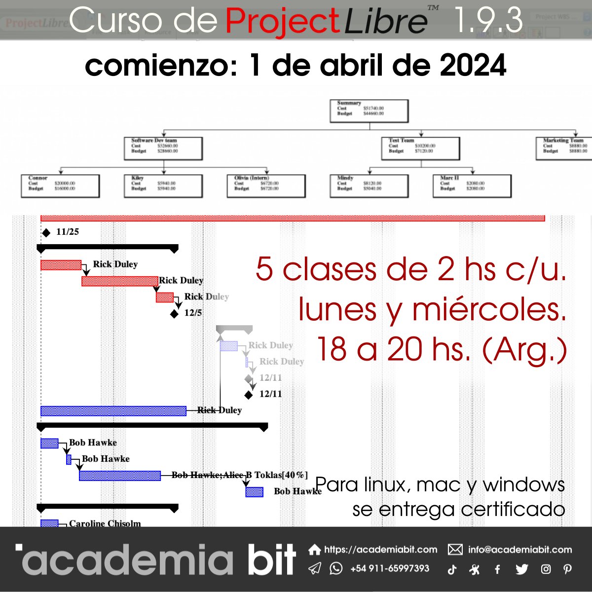 academiabit's tweet image. Curso de ProjectLibre 1.9.3
+info: academiabit.com/cursos/project…
#projectlibre #project #curso #gestionproyectos

Consultas:
🖥️ academiabit.com
✉️ info@academiabit.com
📲 +54 911-65997393