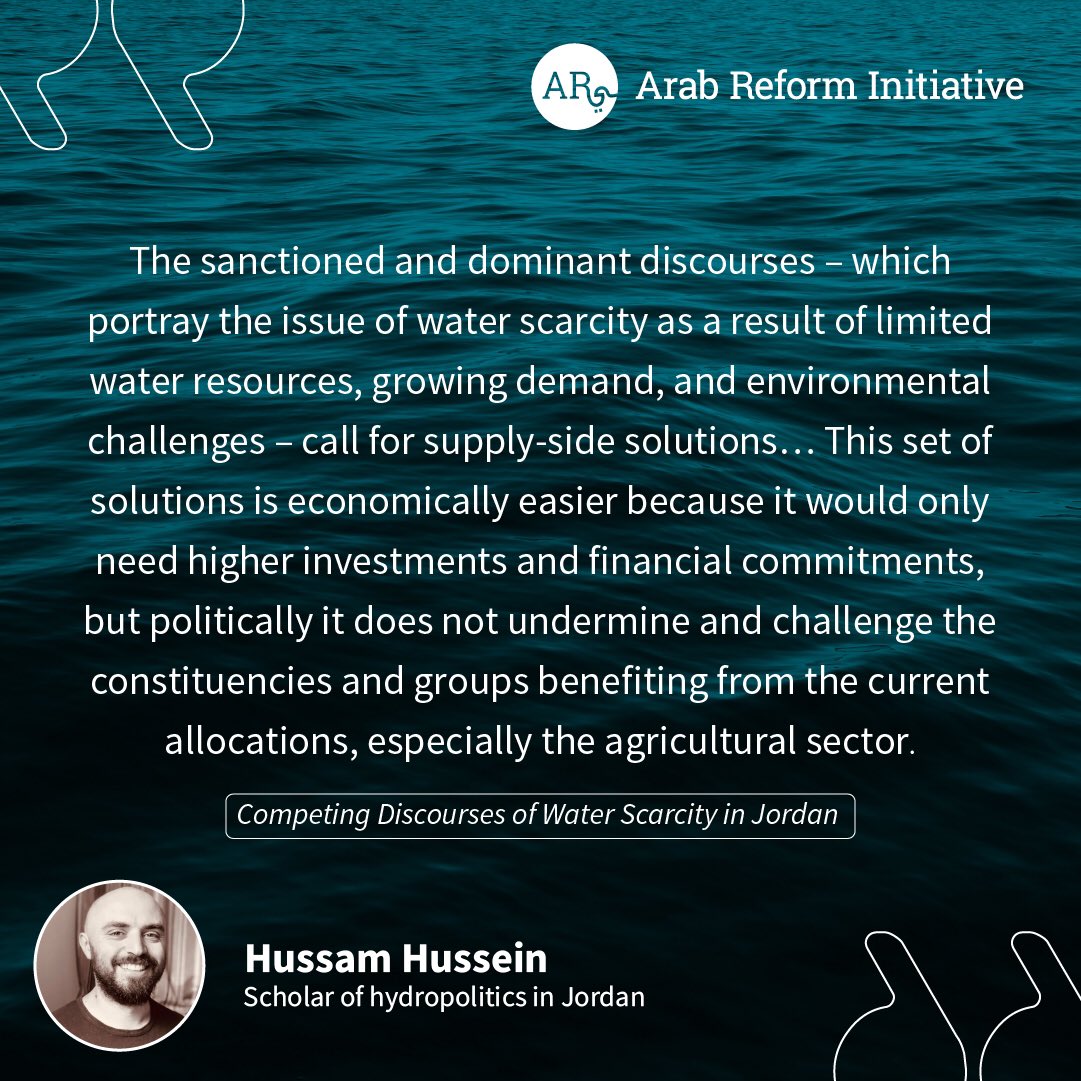 <a href="/sahar_mohm/">Sahar Muhamed</a> ⬆️

Quote by <a href="/RSSJor/">Royal Scientific Society الجمعيّة العلميّة الملكية</a> Executive Director, <a href="/hhussamhussein/">Hussam Hussein</a> 

Check out this article titled; ‘Water Diplomacy: Its Importance and How Does It Work?’ By Hussam Hussein, Zoe Campbell, Josephine Leather &amp; Patrick Ryce

siyasatarabiya.dohainstitute.org/en/issue062/Pa…

#waterday2024