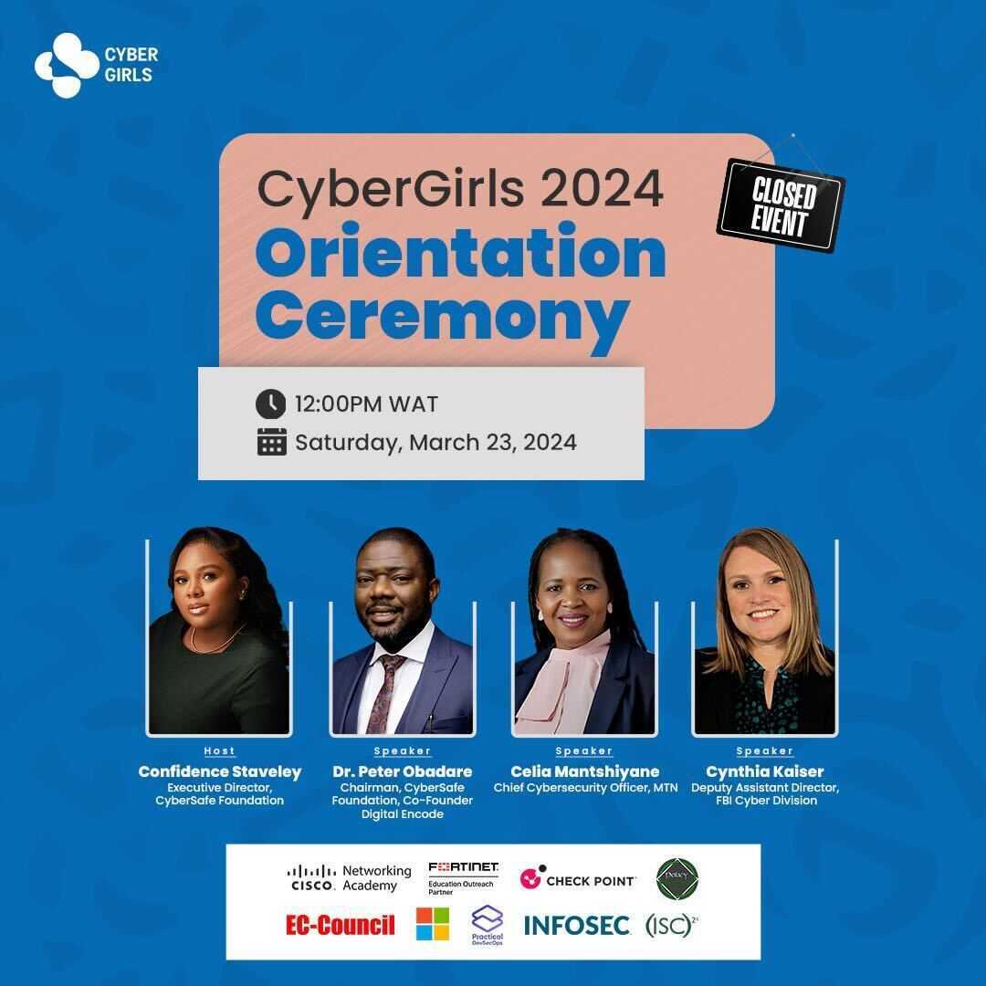 iamblessingojo's tweet photo. I will be attending the Cybergirls 4.0 Orientation. Thanks a bunch @sisinerd  and @cybersafehq
Tommorow is going to be one small step for me, and one giant leap for my career in Cybersecurity. I'm a proud Cybergirl 😌 https://t.co/GXSbXMxJAT