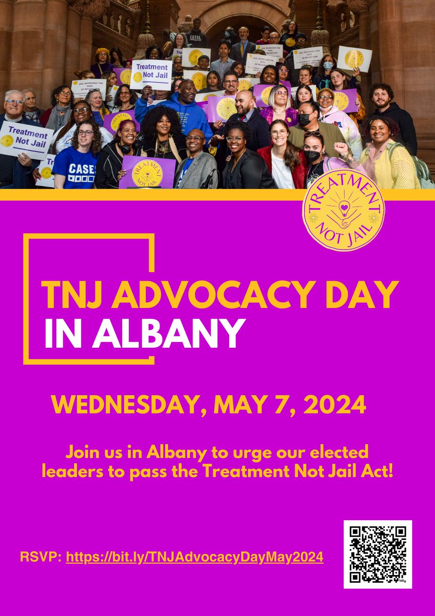 📣 JOIN the TNJ COALITION in Albany on Tues. May 7th to meet with legislators, march the halls of our state's capitol, and urge our elected leaders to PASS TNJ ACT this session! 📣 💜💛💜 RSVP at bit.ly/TNJAdvocacyDay… today!!