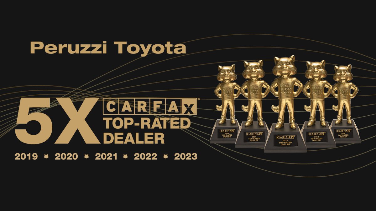 PeruzziToyota's tweet photo. We are proud of earning the Carfax Top-Rated Dealer for the 5th year in a row! https://t.co/DN7BGeaBzt