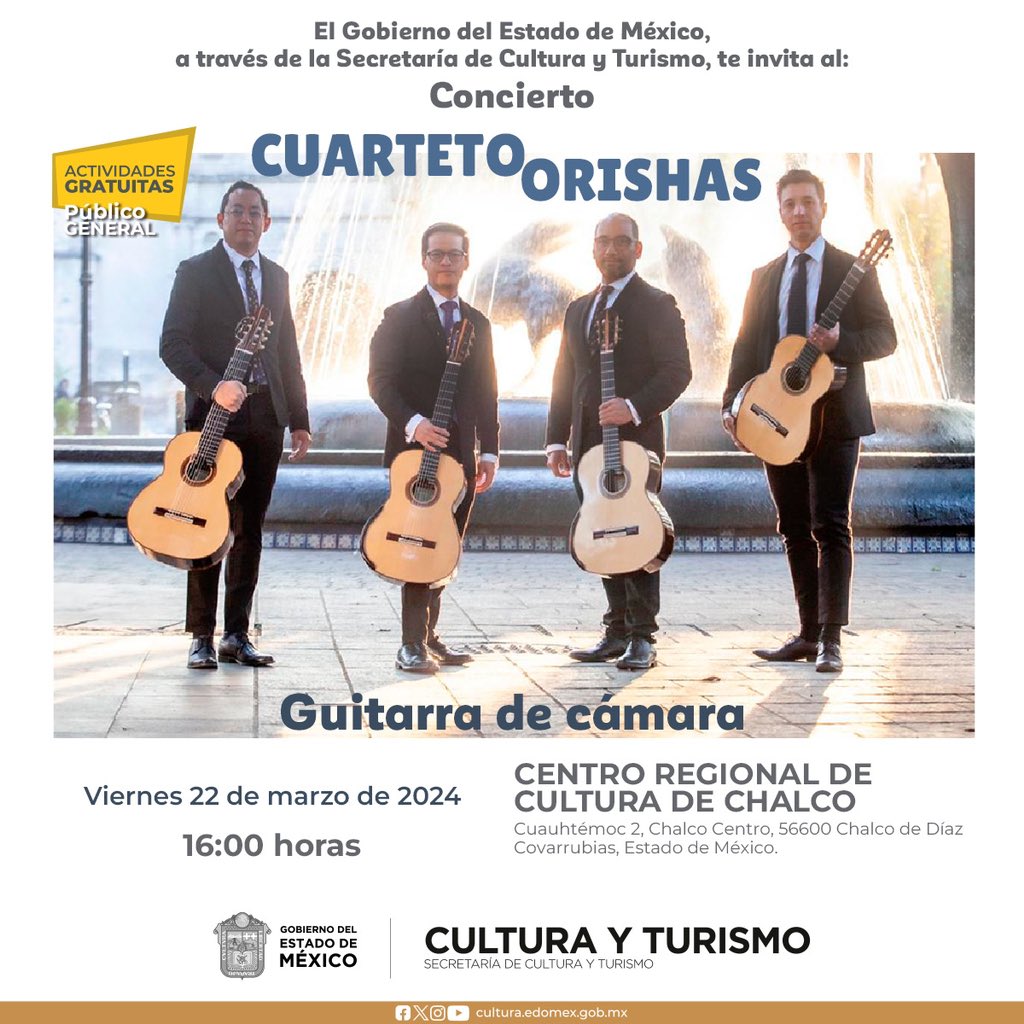 ¡Hoy nos vemos en Chalco!

<a href="/CulturaEdomex/">Secretaría de Cultura y Turismo</a>