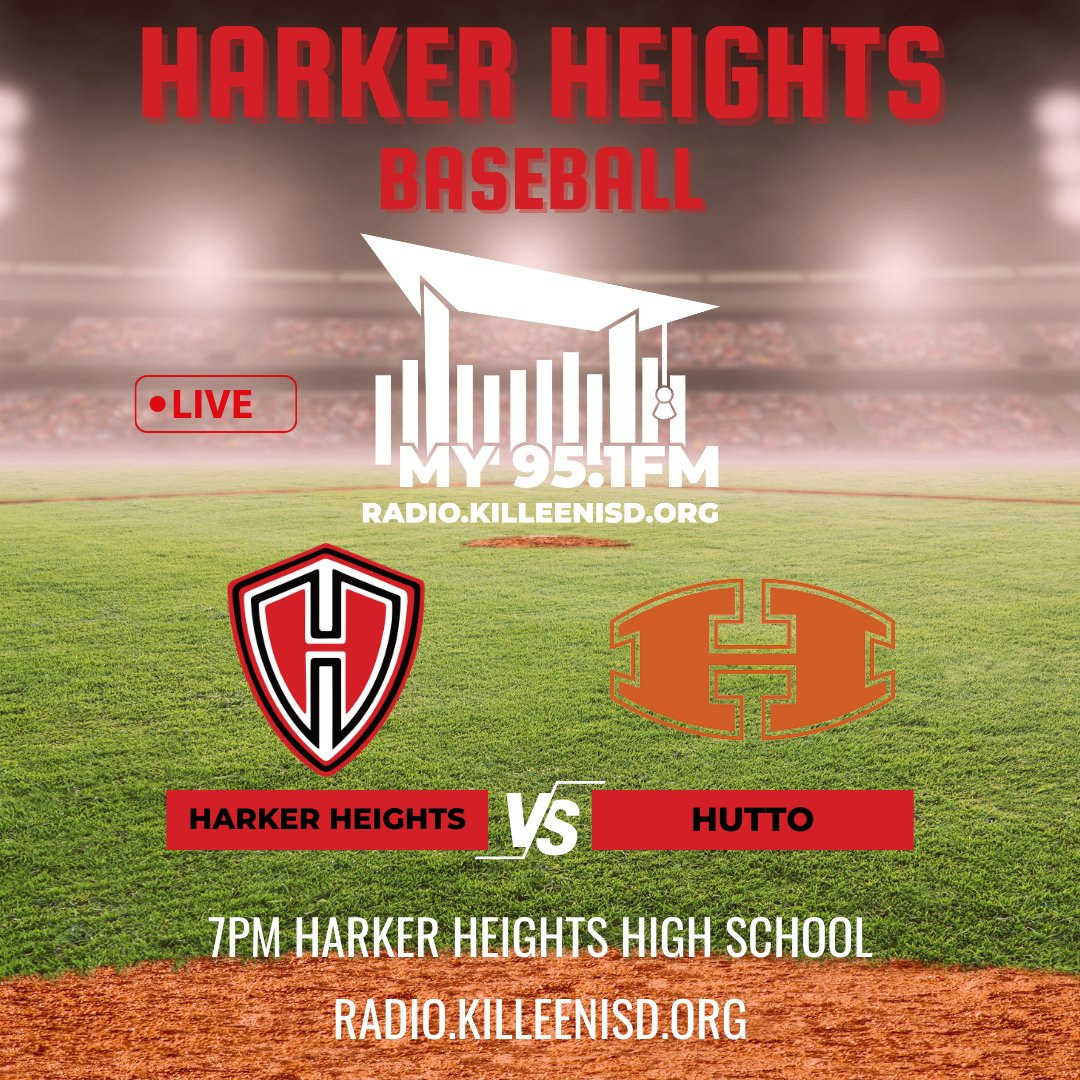 KISD Radio kicks off its 2024 baseball/softball broadcasts today as we bring  you <a href="/HHKnights_BSBL/">Harker Heights Knights Baseball</a> hosting Hutto in a district matchup starting at 7pm. Hear the game online at Radio.Killeenisd.org or on-air in Killeen on My 95/1.