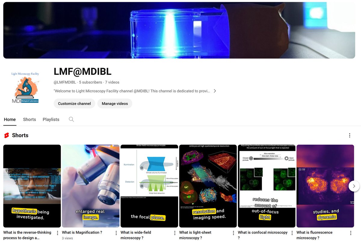 📽️ Just launched - our new YouTube channel with bite-sized videos on microscopy techniques!

Subscribe for 1-min lessons, perfect for busy microscopists looking to learn on-the-go.

youtube.com/@LMFMDIBL

@BioimagingNA