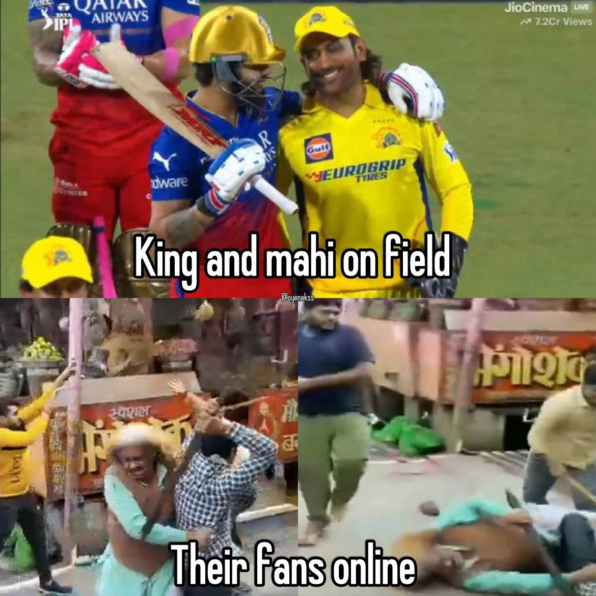 _Manash_18_'s tweet photo. Wo fans nahi hai no1 BKL hai 

#viratkohli #MSDhoni𓃵 #IPL2024 #RCBvsCSK https://t.co/Mk1MXpcgPQ
