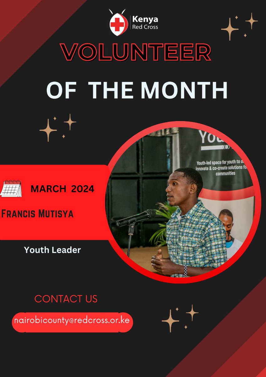 Meet Francis Mutisya, our #VolunteerOfTheMonth! As a master trainer and a Youth leader at @Krcs_NRbBranch, he is empowering young men with skills and knowledge to spark positive change in Mukuru informal settlement.